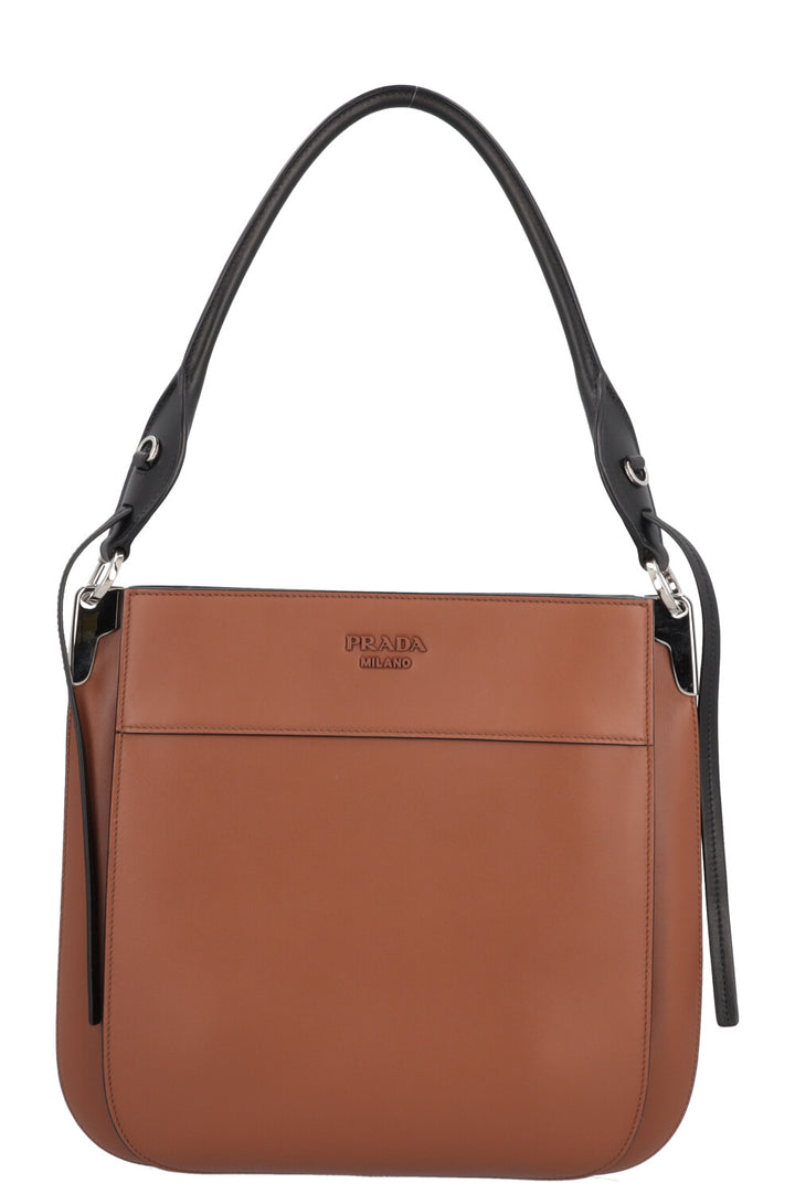 PRADA Margit Bag Leather Brown Black