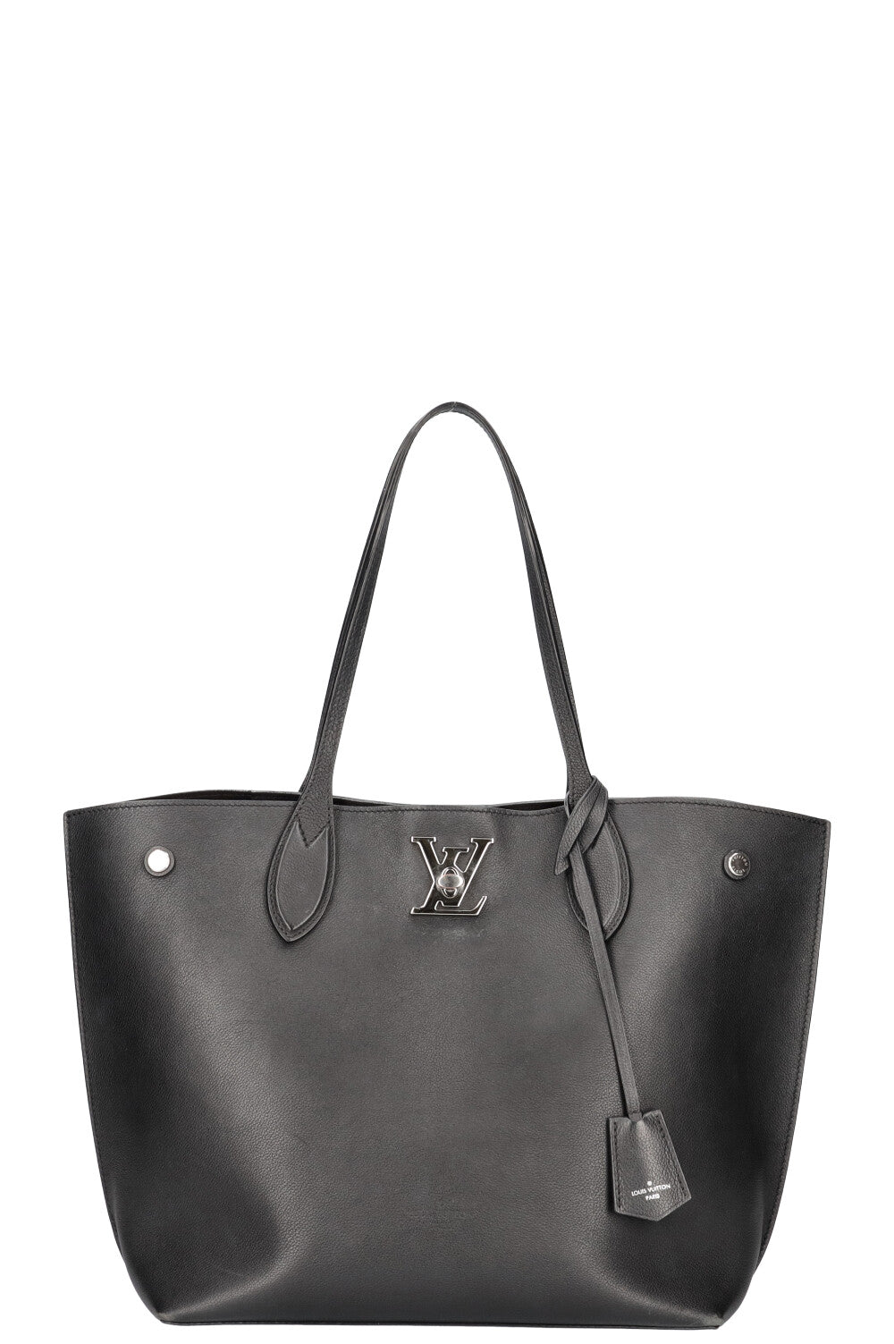 LOUIS VUITTON Lockme Go Tote Bag Leather Black