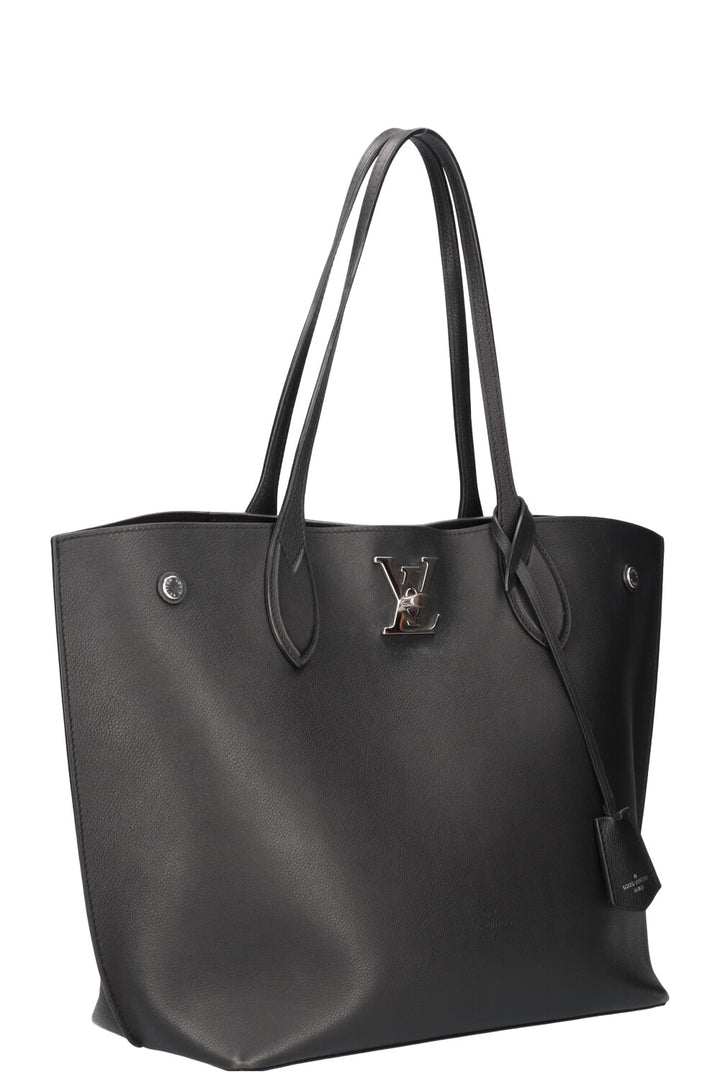 LOUIS VUITTON Lockme Go Tote Bag Leather Black