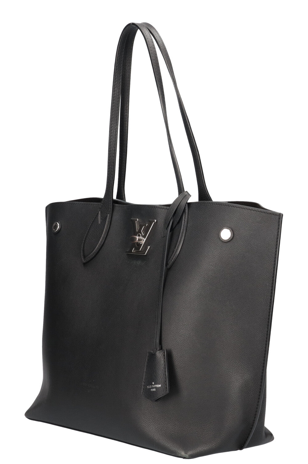 LOUIS VUITTON Lockme Go Tote Bag Leather Black