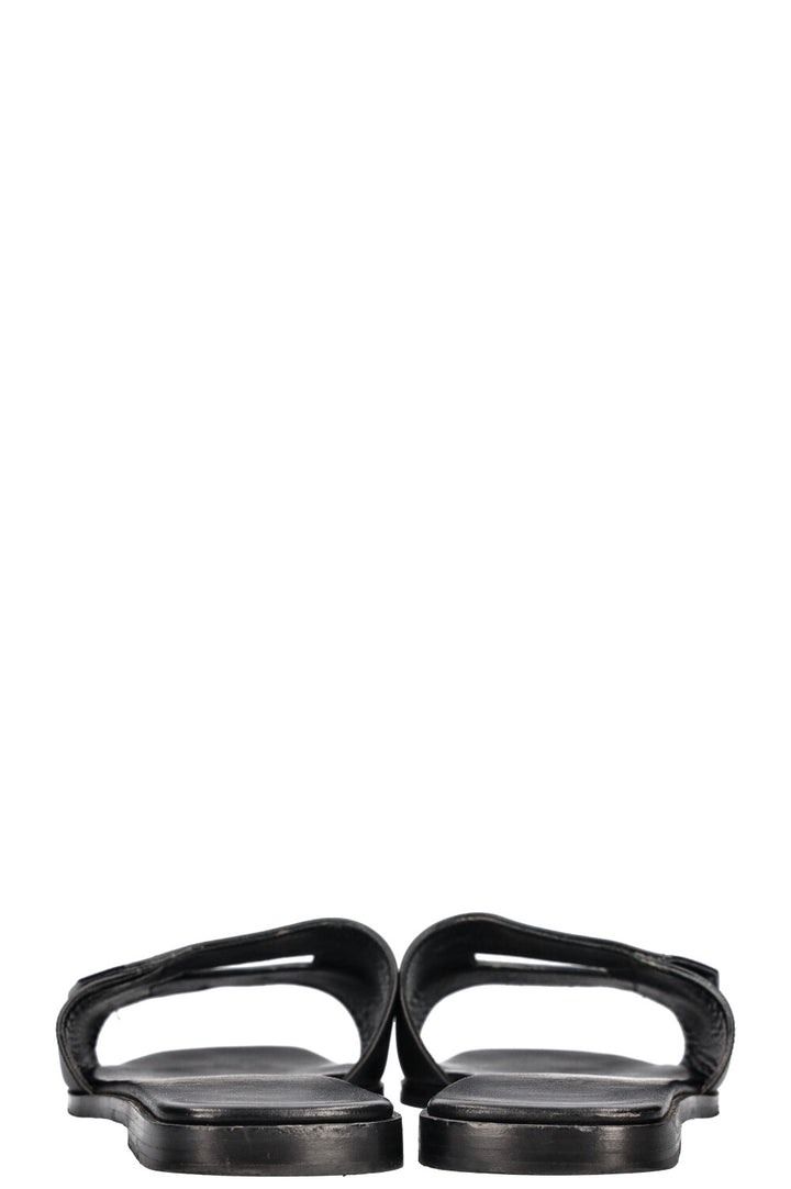 HERMÈS Slides Flats Black