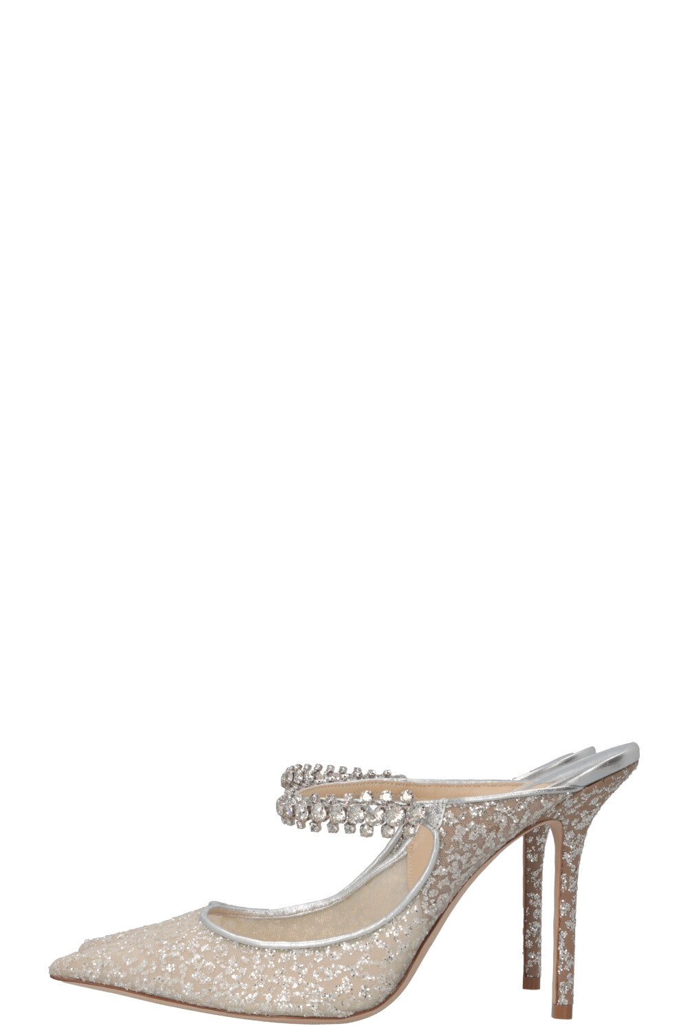 JIMMY CHOO Bing Heels Glitter Silver – REAWAKE - Main Image
