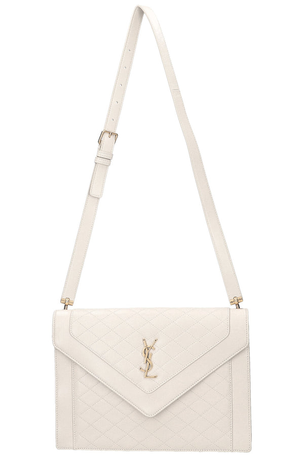 SAINT LAURENT Sac Enveloppe Gaby Ivoire