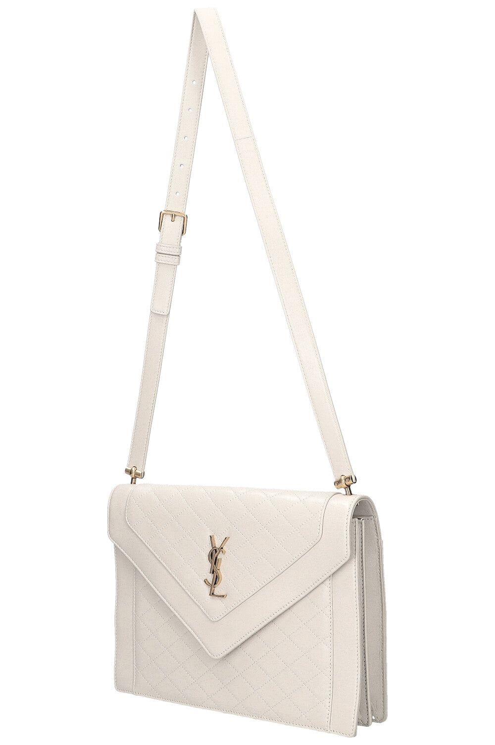 SAINT LAURENT Gaby Envelope Bag Ivory