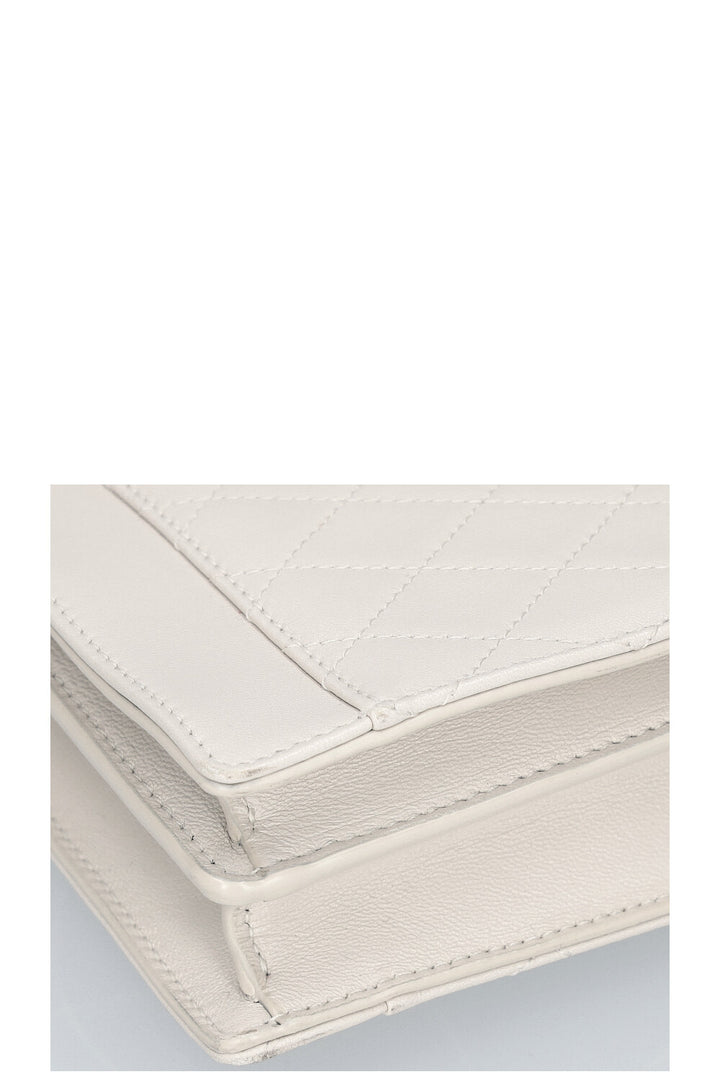 SAINT LAURENT Gaby Envelope Bag Ivory