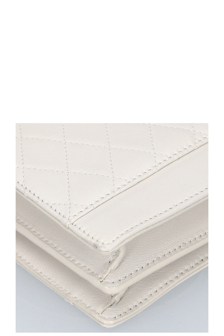 SAINT LAURENT Gaby Envelope Bag Ivory