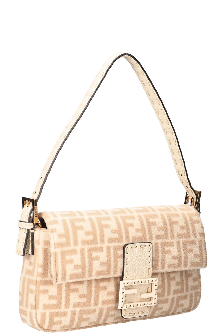 FENDI Baguette Re-Edition 1997 Wool & Cashmere Beige