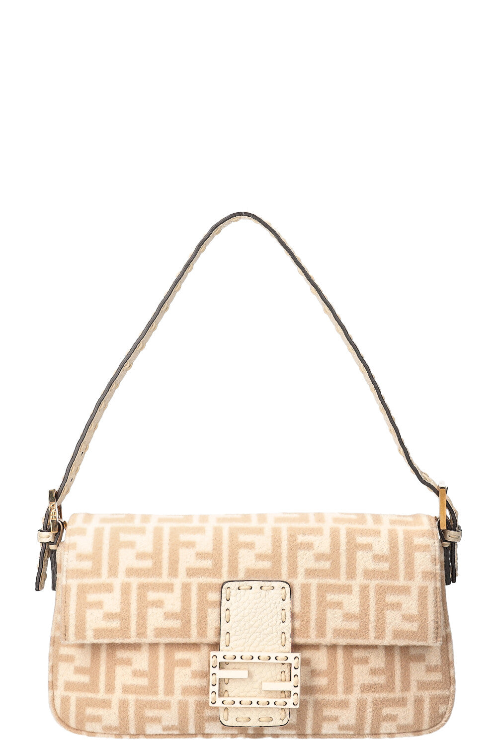 FENDI Baguette Re-Edition 1997 Wool & Cashmere Beige