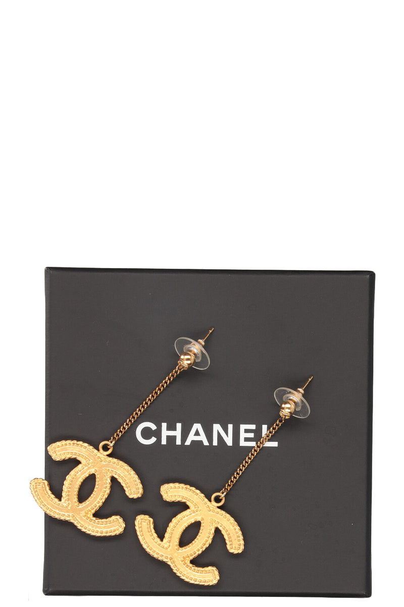 CHANEL CC Earrings Gold