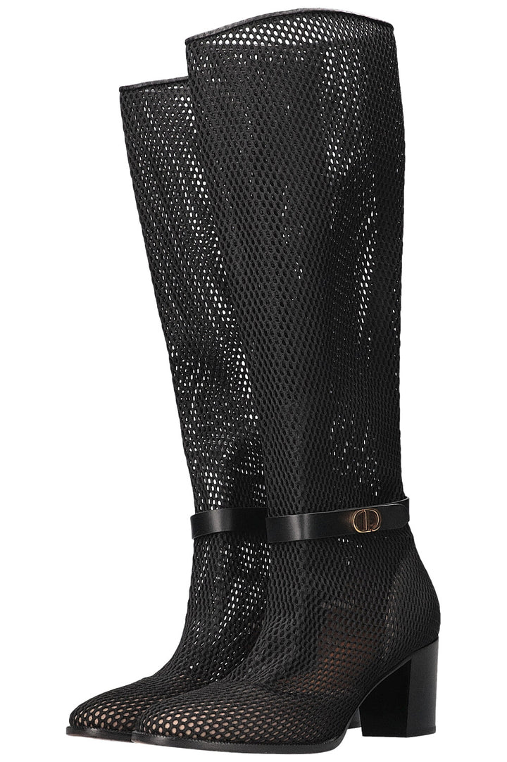 CHRISTIAN DIOR Mesh Boots Black