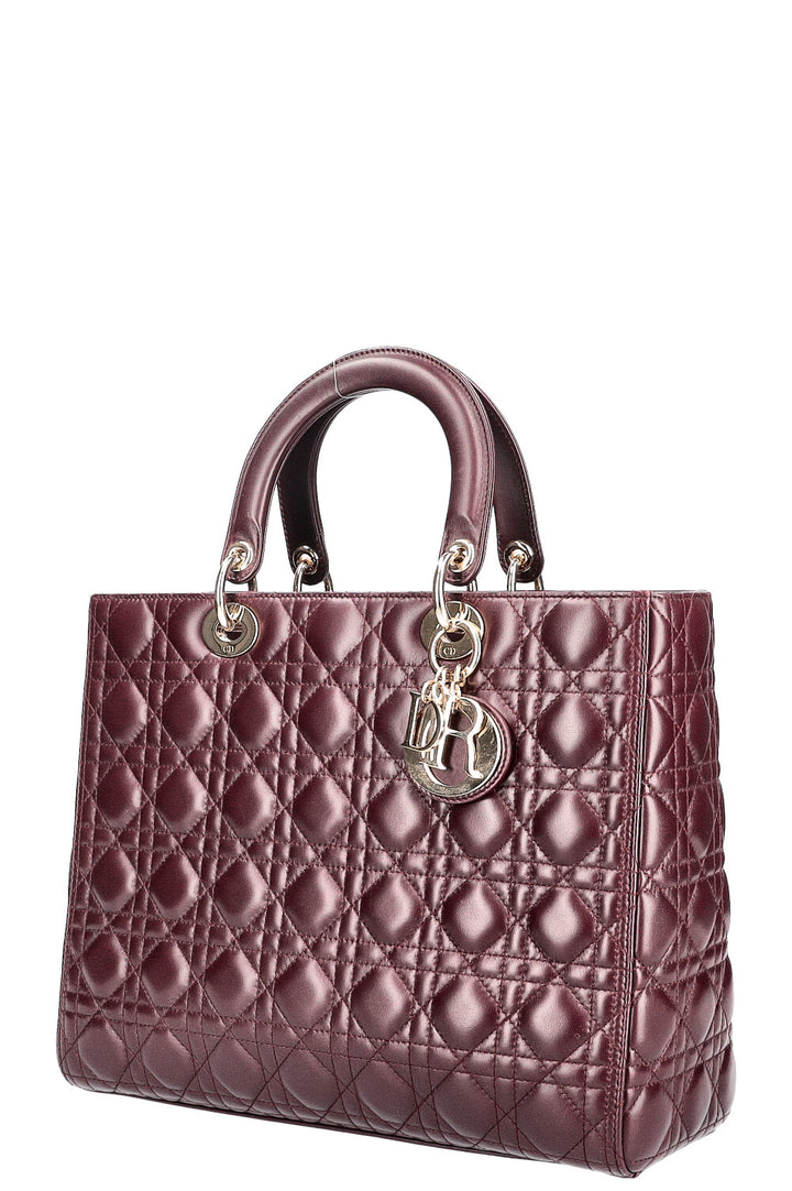 CHRISTIAN DIOR Lady Dior Grand Cannage Plume