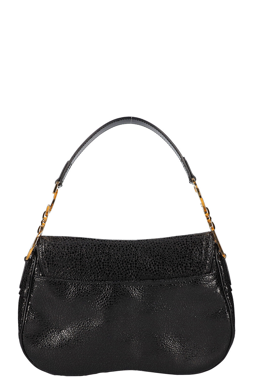 CHRISTIAN DIOR Vintage Double Saddle Bag Black