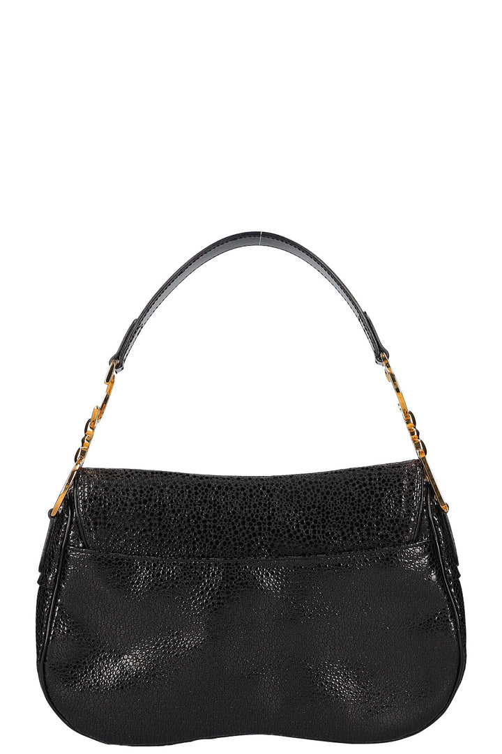 CHRISTIAN DIOR Vintage Double Saddle Bag Black