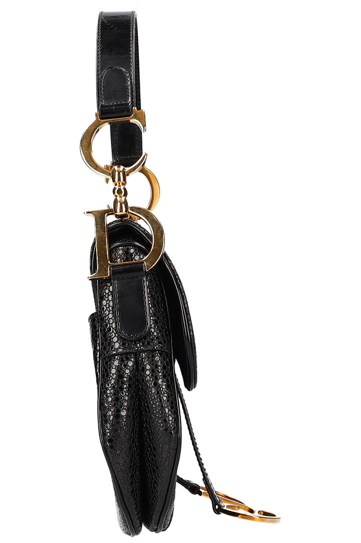 CHRISTIAN DIOR Vintage Double Saddle Bag Black