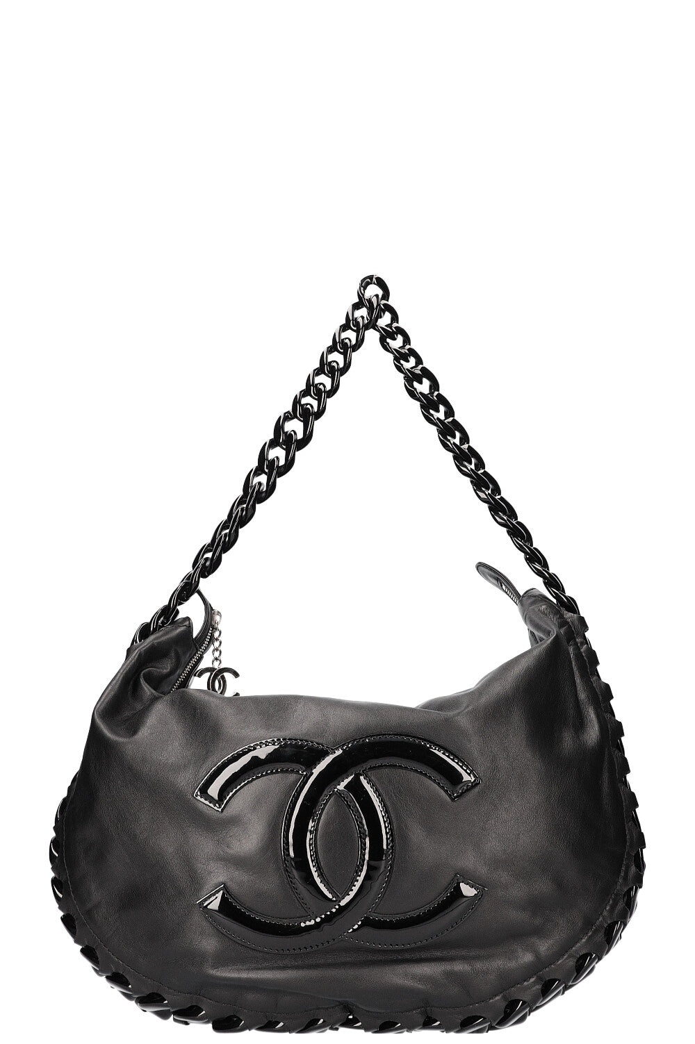 CHANEL Chain Hobo Bag Black