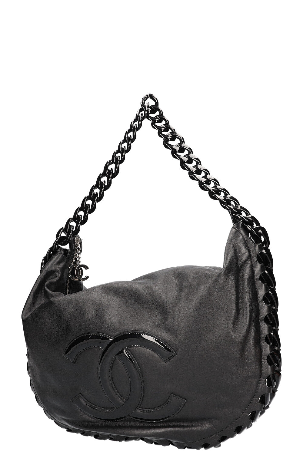 CHANEL Chain Hobo Bag Black