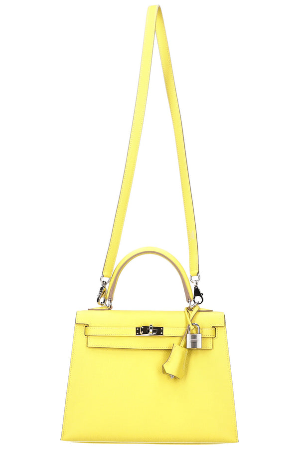 HERMÈS Kelly 25 Epsom Sellier Citron Vert