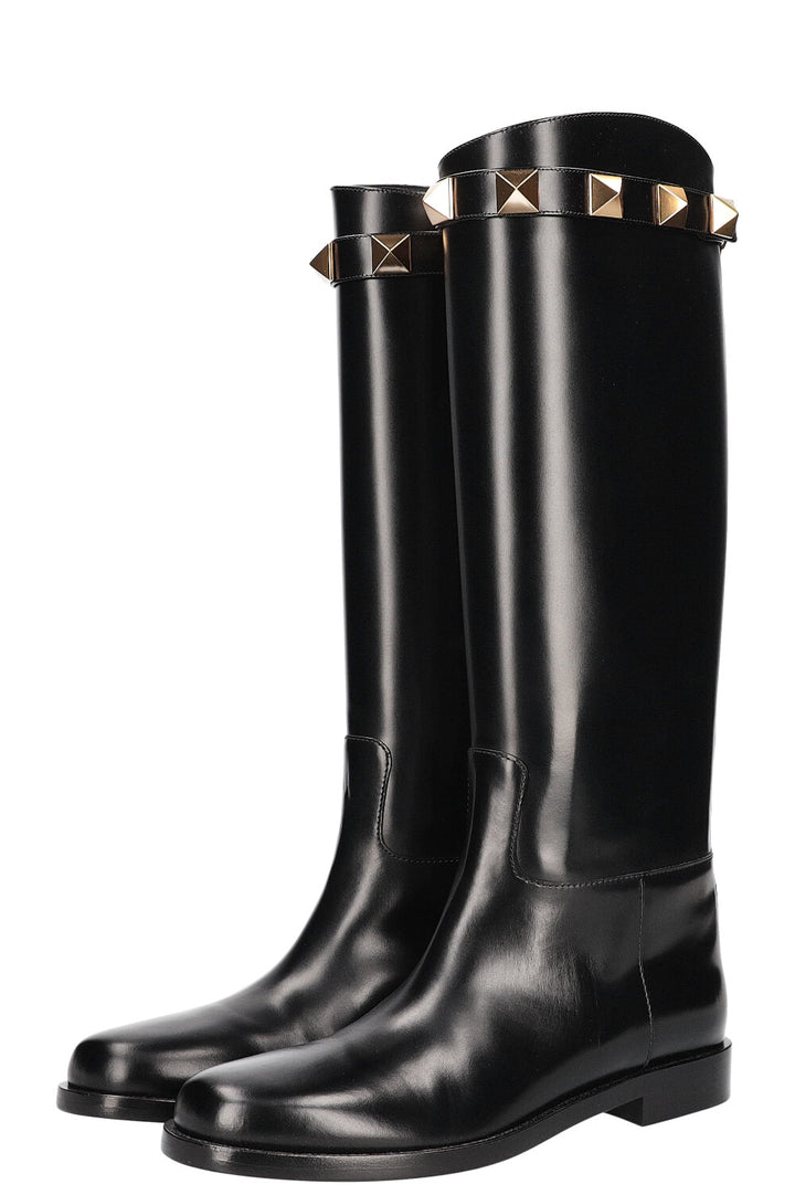 VALENTINO Roman Studs Boots Black