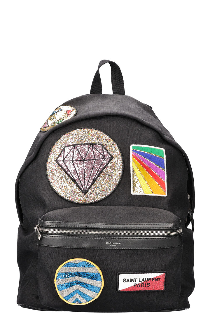 SAINT LAURENT City Backpack with Patches
