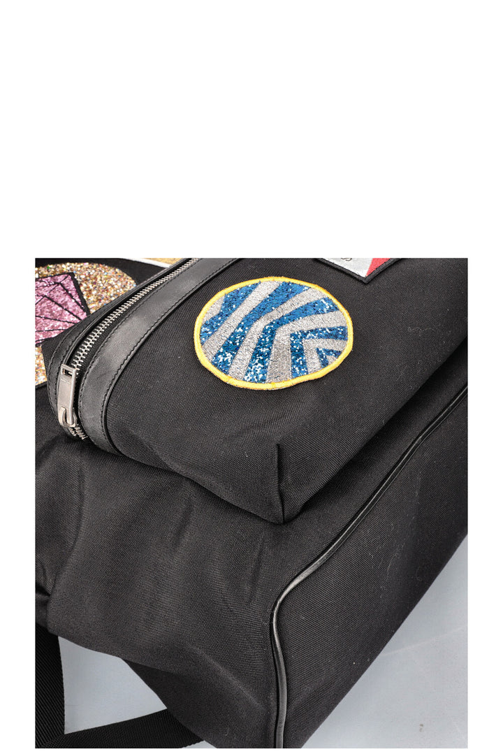 SAINT LAURENT City Backpack with Patches