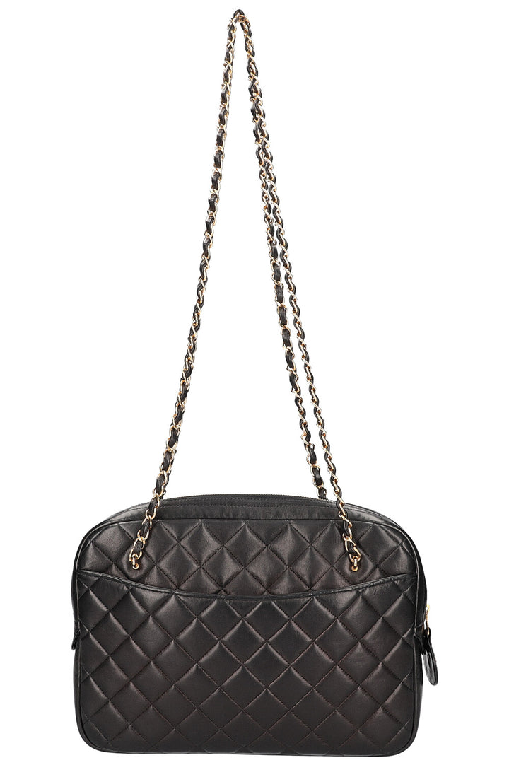 CHANEL Quilted Camera Bag Black