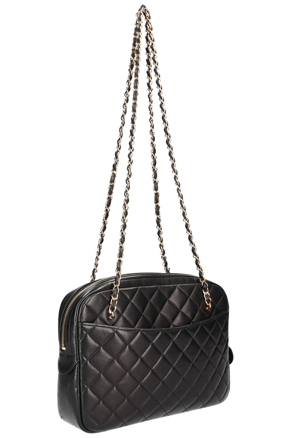 CHANEL Quilted Camera Bag Black