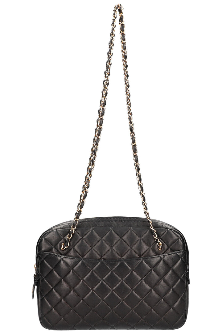 CHANEL Quilted Camera Bag Black