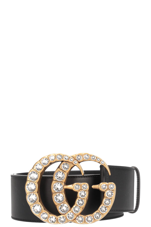 GUCCI Marmont Ceinture Cristaux Noir