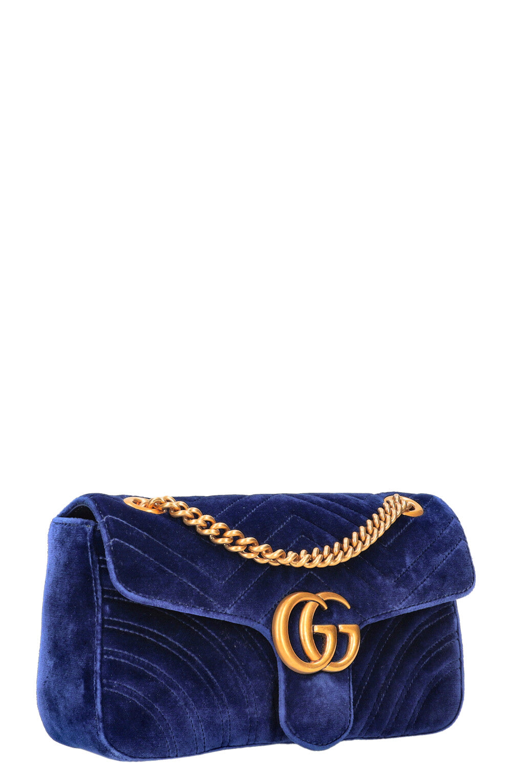 GUCCI Marmont Sac Velours Bleu 