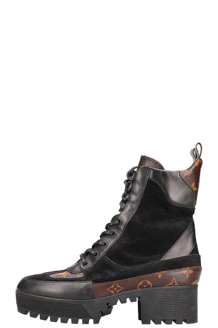 LOUIS VUITTON Laureate Boots MNG Black