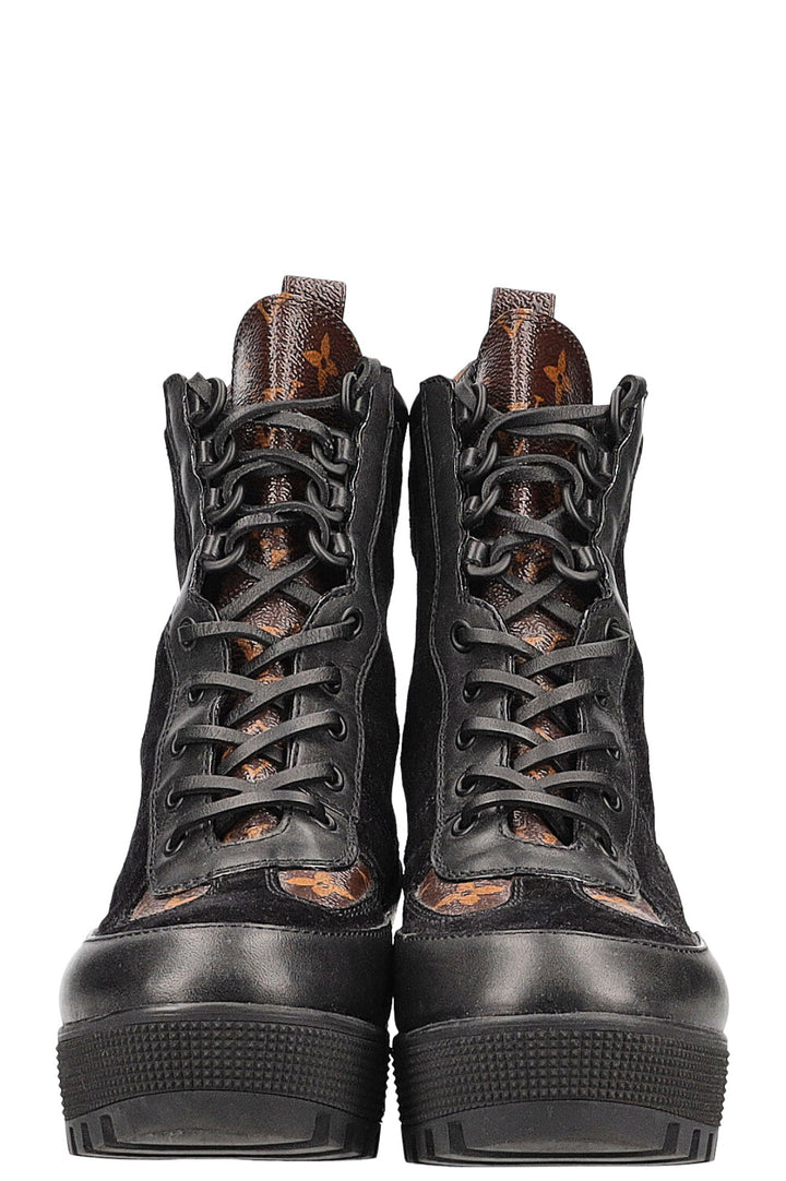 LOUIS VUITTON Laureate Boots MNG Black