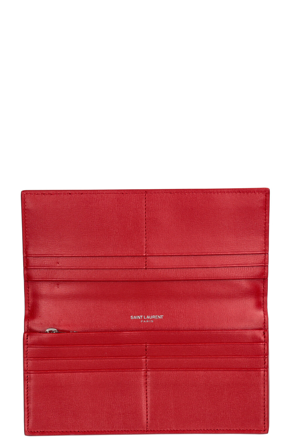 SAINT LAURENT Long Wallet Red