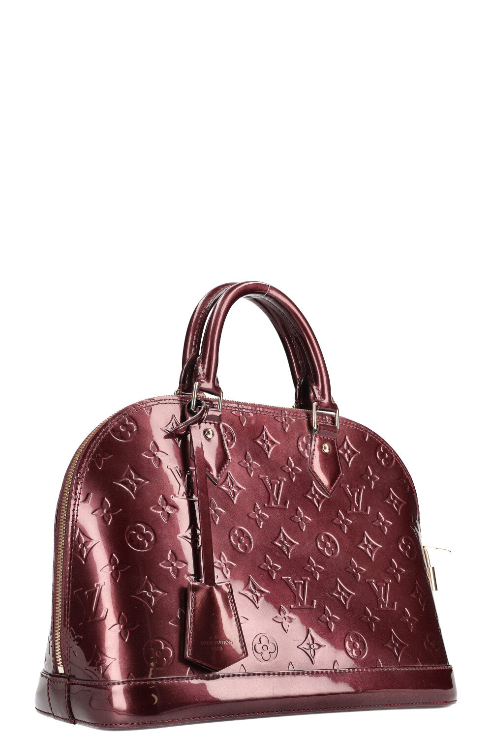 LOUIS VUITTON Alma Bag PM Vernis Rouge Fauviste