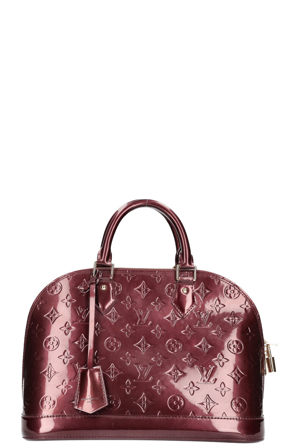 LOUIS VUITTON Alma Bag PM Vernis Rouge Fauviste