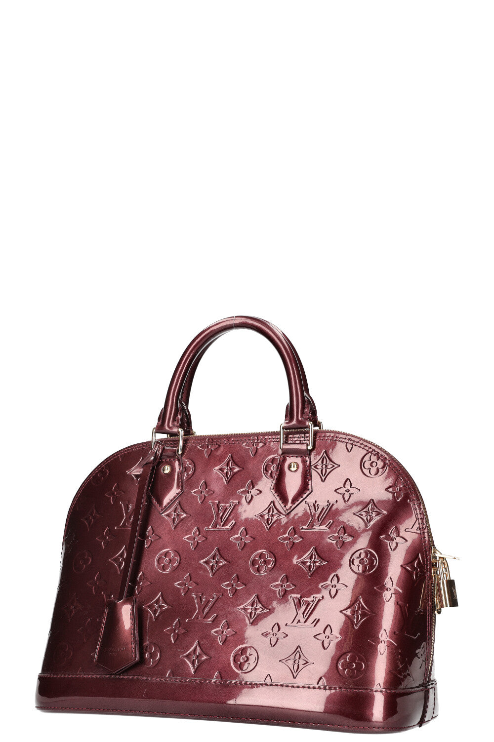 LOUIS VUITTON Alma Bag PM Vernis Rouge Fauviste