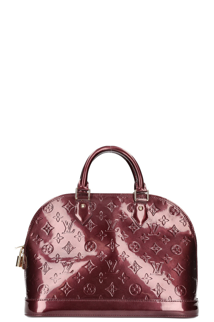 LOUIS VUITTON Alma Bag PM Vernis Rouge Fauviste