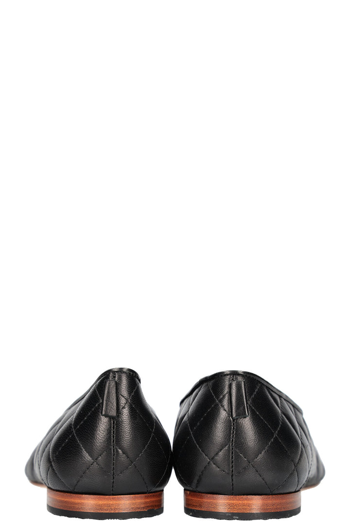 CHANEL Flats Matelasse Black