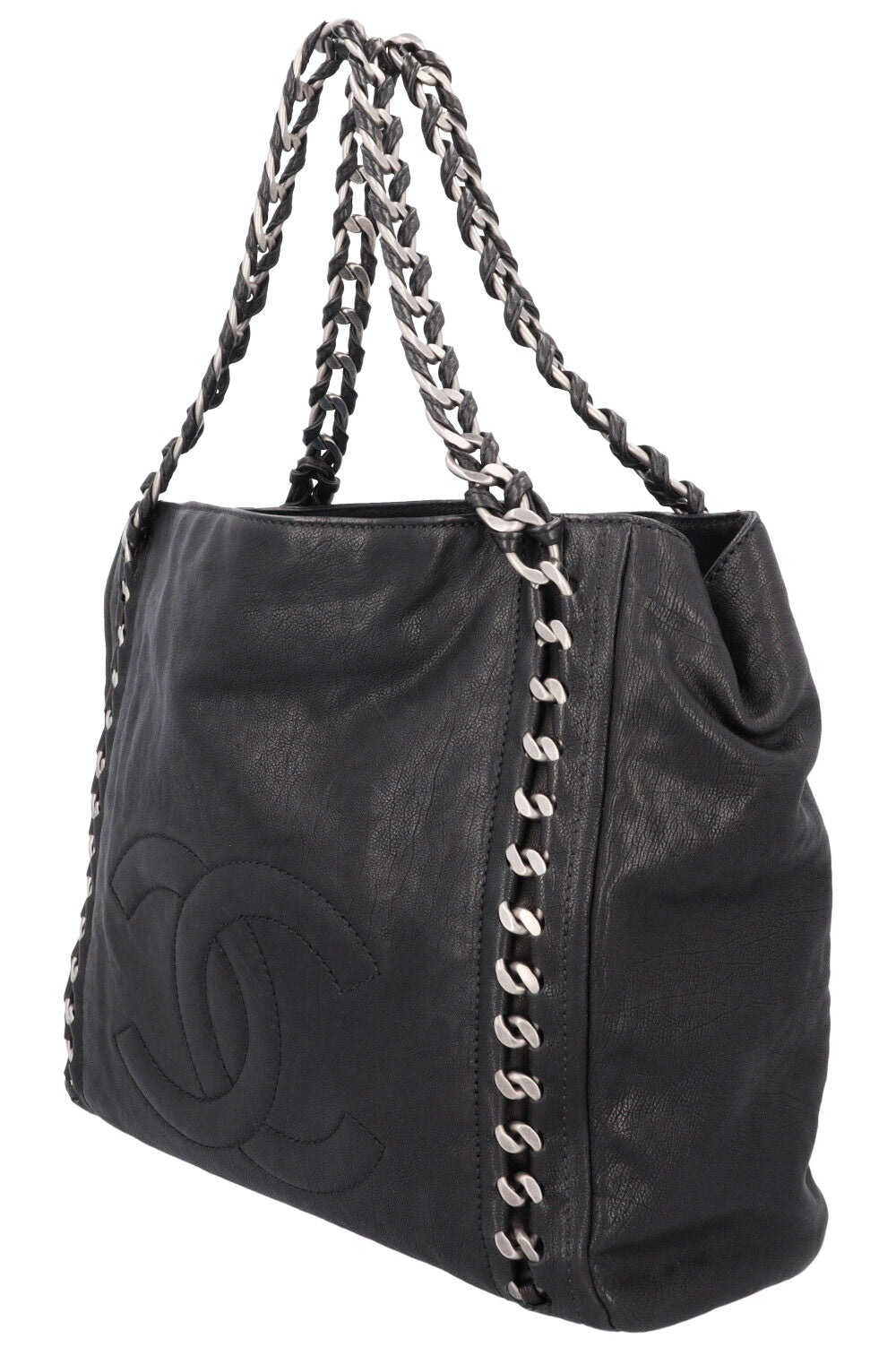 CHANEL CC Chain Tote Bag Black
