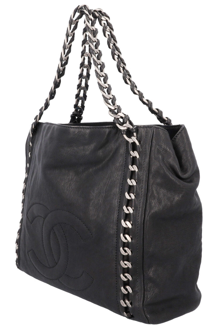 CHANEL CC Chain Tote Bag Black