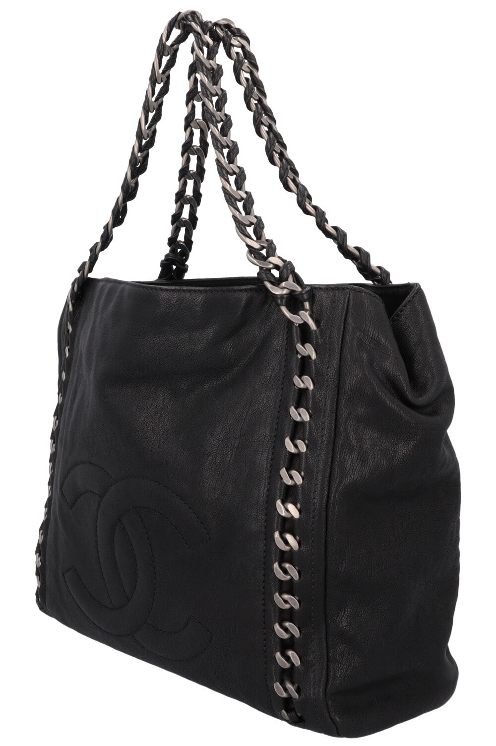 CHANEL CC Chain Tote Bag Black
