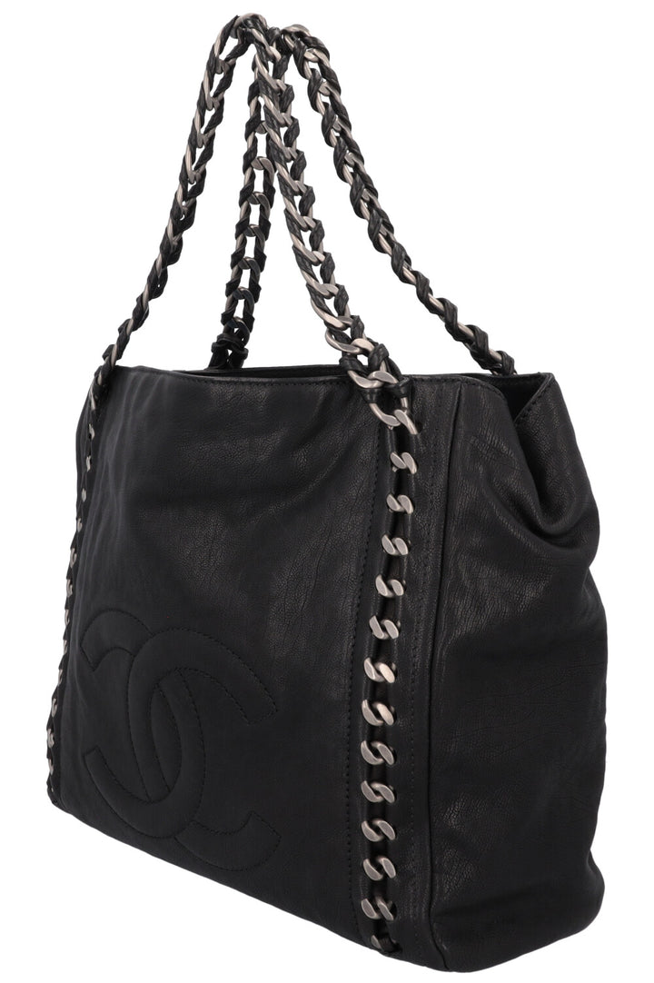 CHANEL CC Chain Tote Bag Black