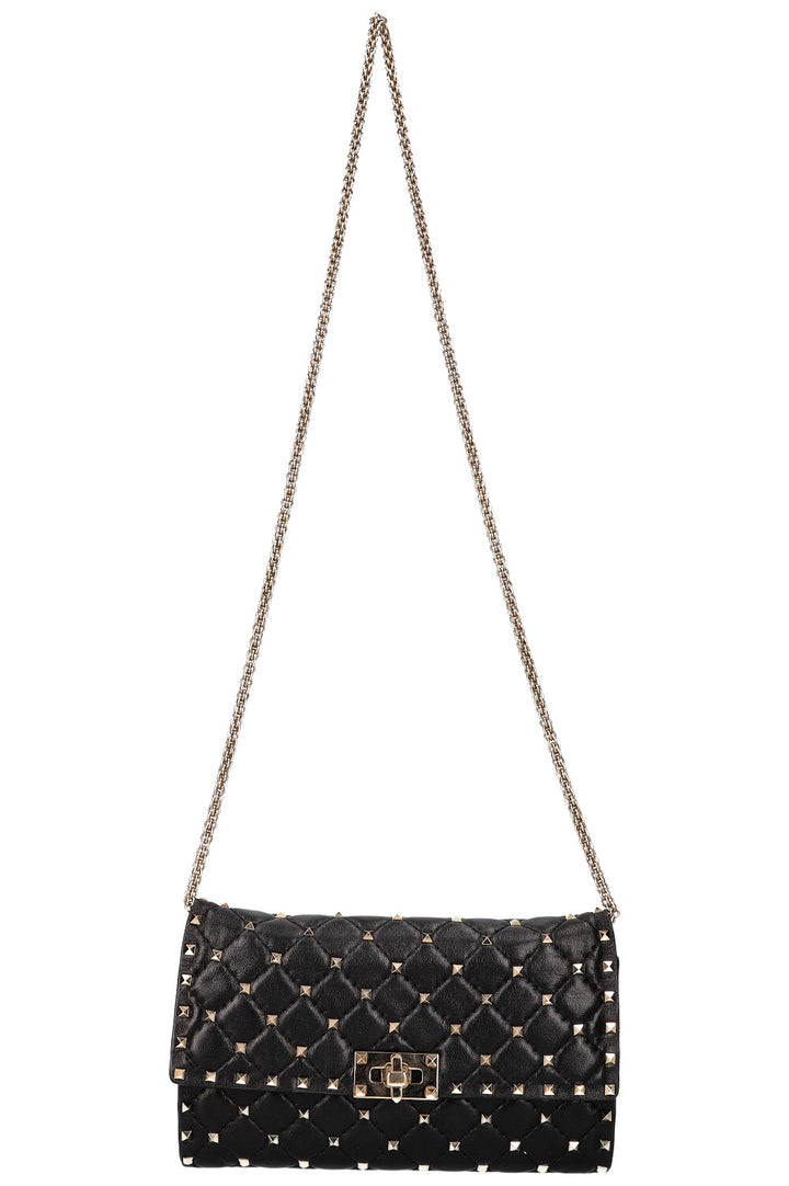 VALENTINO Rockstud Spike Shoulder Bag Black