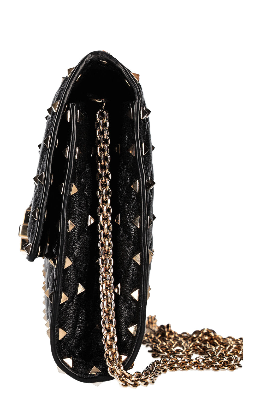VALENTINO Rockstud Spike Shoulder Bag Black