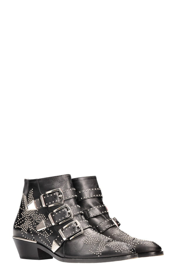 CHLOÉ Susanna Boots Black Silver