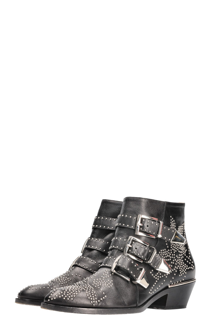 CHLOÉ Susanna Boots Black Silver