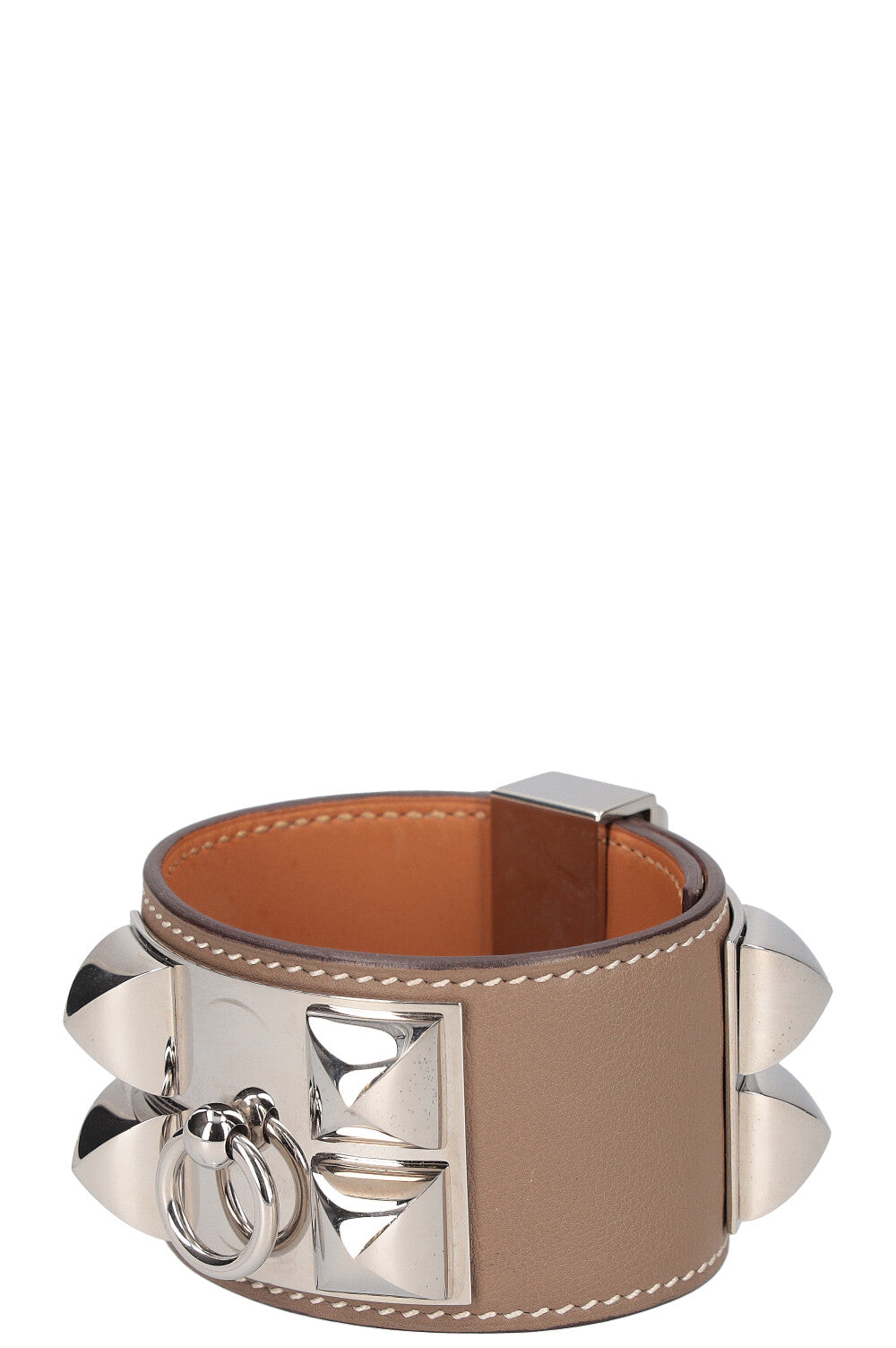 HERMÈS Collier De Chien Etoupe Palladium