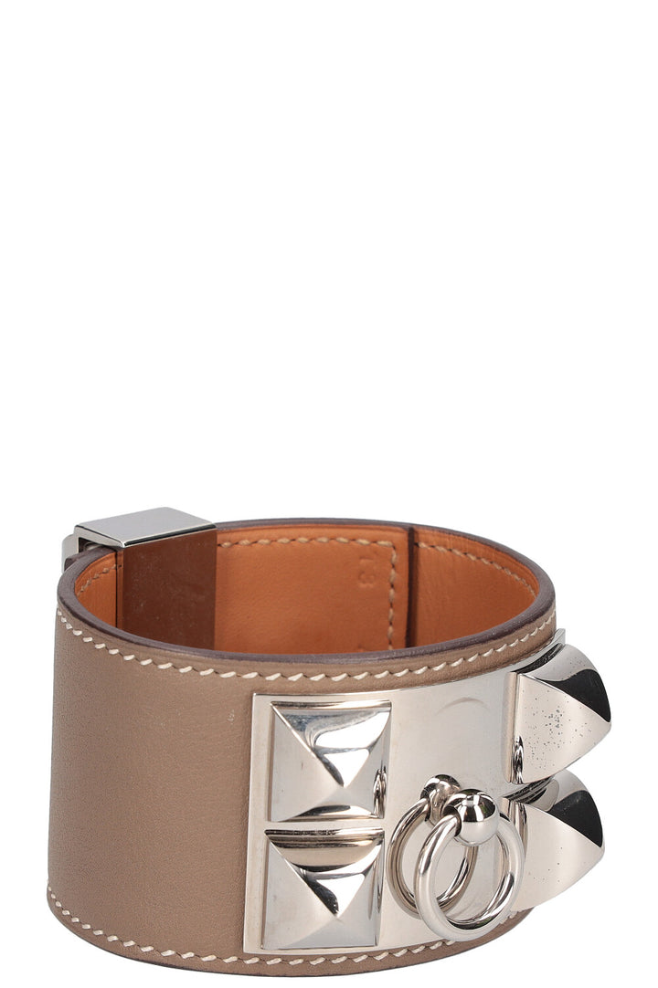 HERMÈS Necklace De Chien Etoupe Palladium