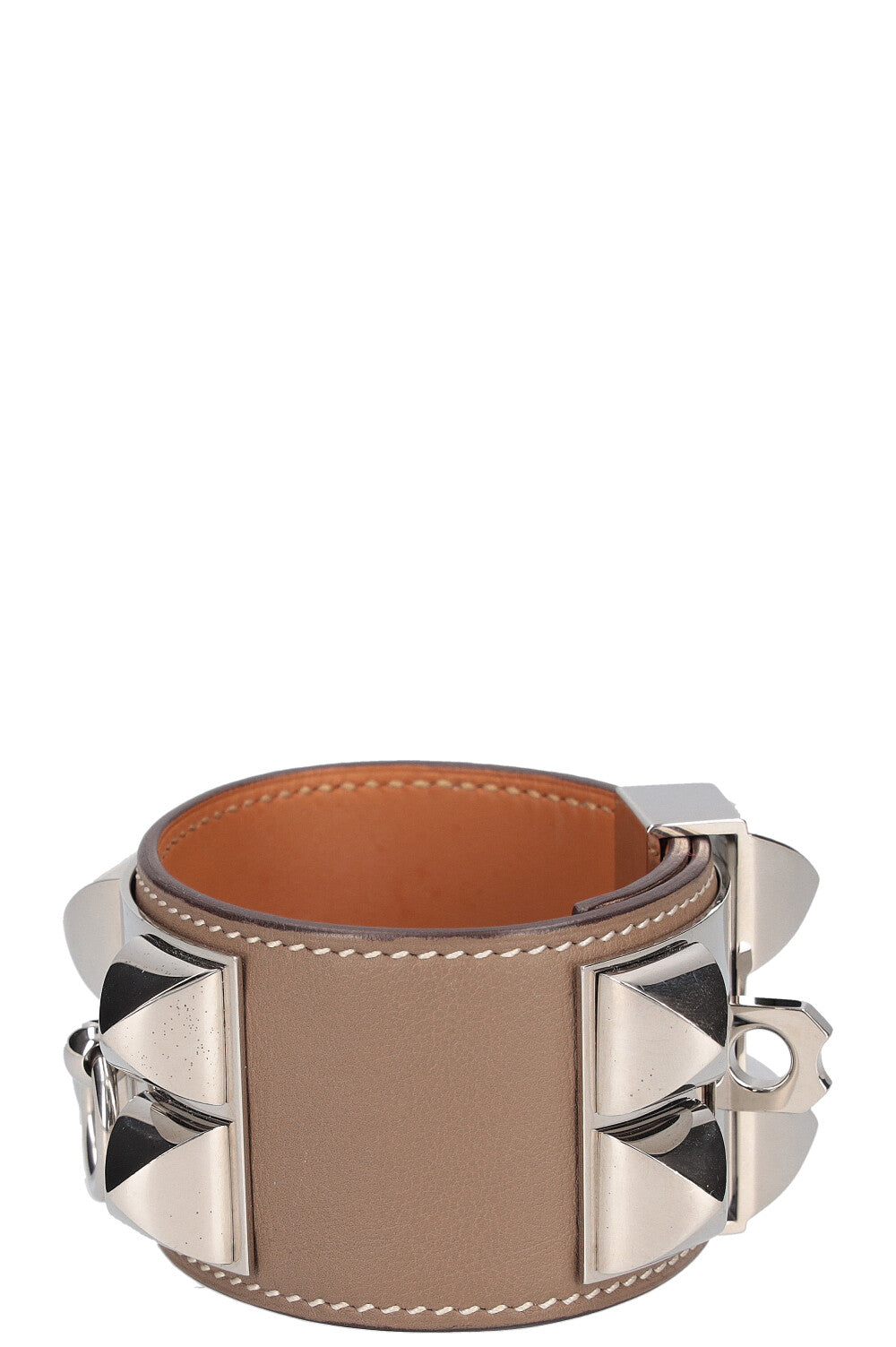 HERMÈS Collier De Chien Etoupe Palladium