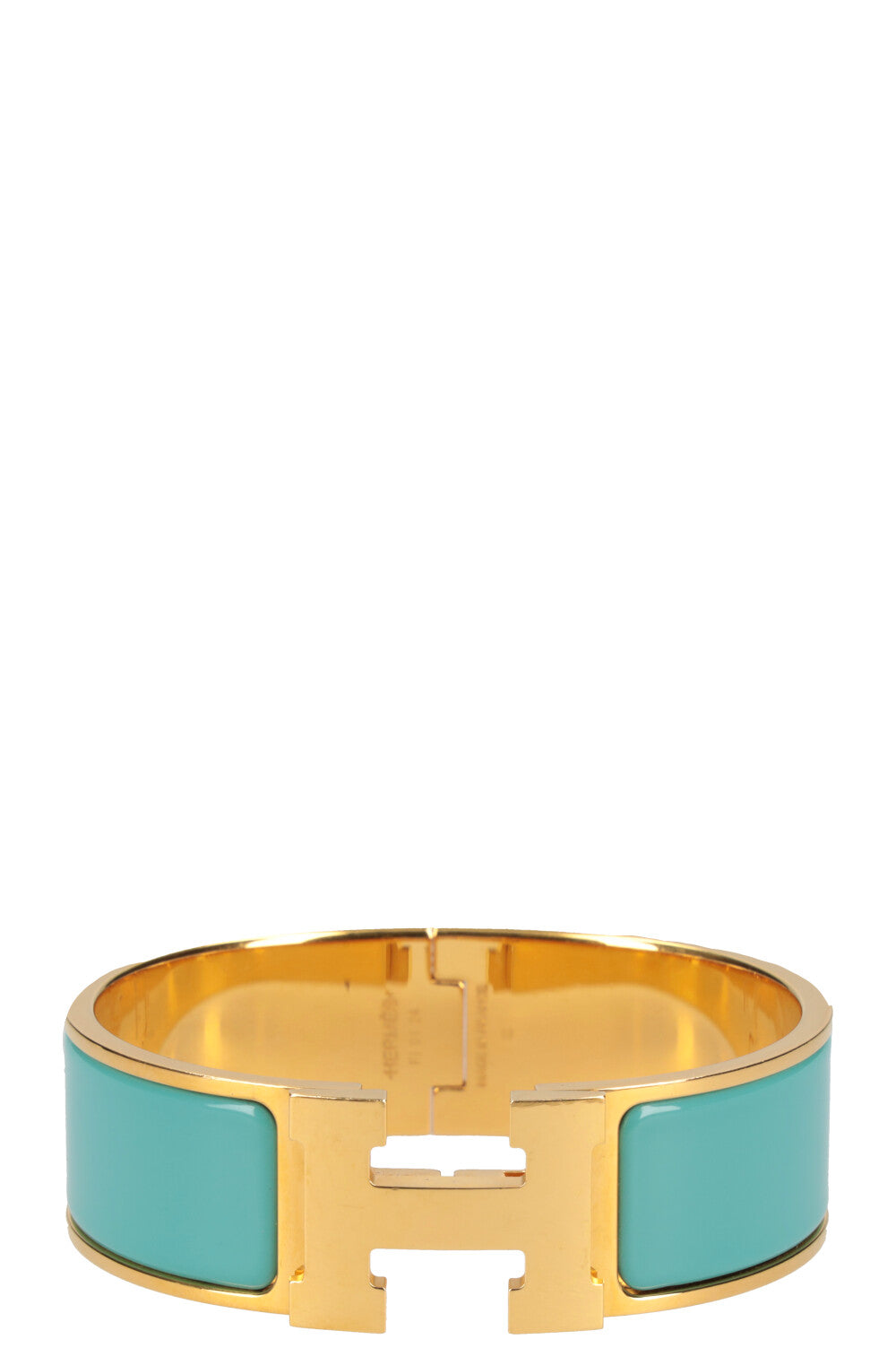 HERMÈS GM Clic H Turquoise Gold