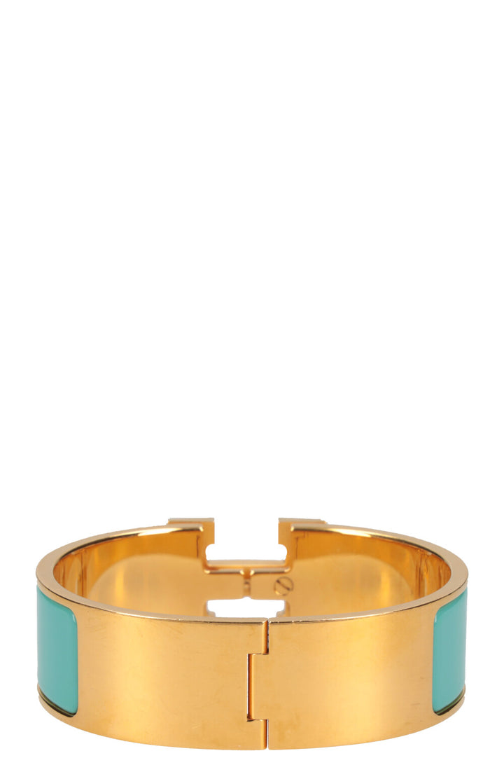 HERMÈS GM Clic H Turquoise Gold